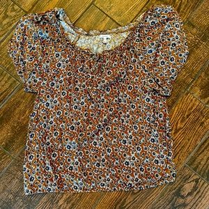 Maurices Short Sleeve Floral Top